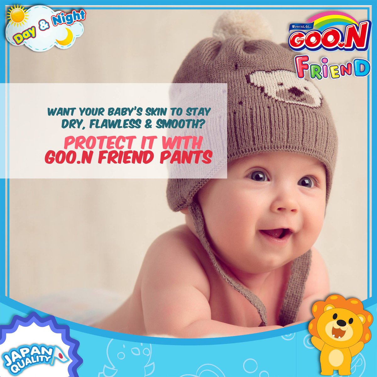 goondiaperpk's tweet photo. Baby's skin is delicate and soft, let us protect it with comfortable and safe GOO.N Friend Pants.
#GOONPakistan #GOONFriendPants #GOONFriend https://t.co/5ZY8eKChpA