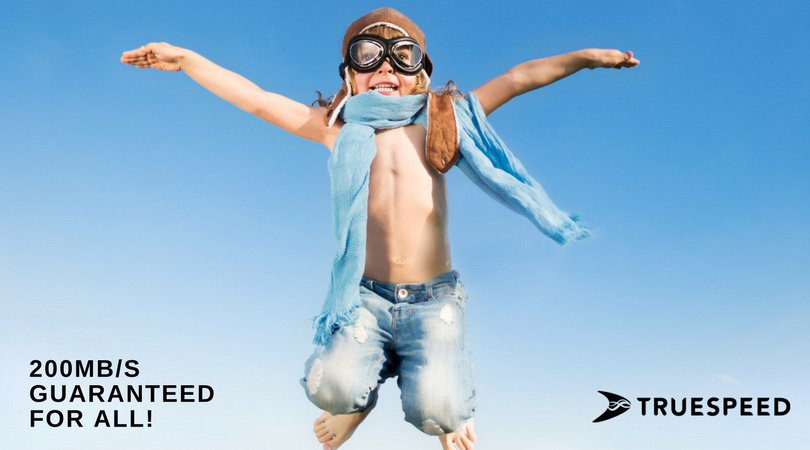 theTRUESPEED's tweet photo. HUGE NEWS! TrueSpeed's base product is now 200Mb/s...same price, even faster speeds! You lucky lucky people! #200 #ultrafast #exciting https://t.co/mWvBIbt9Q1