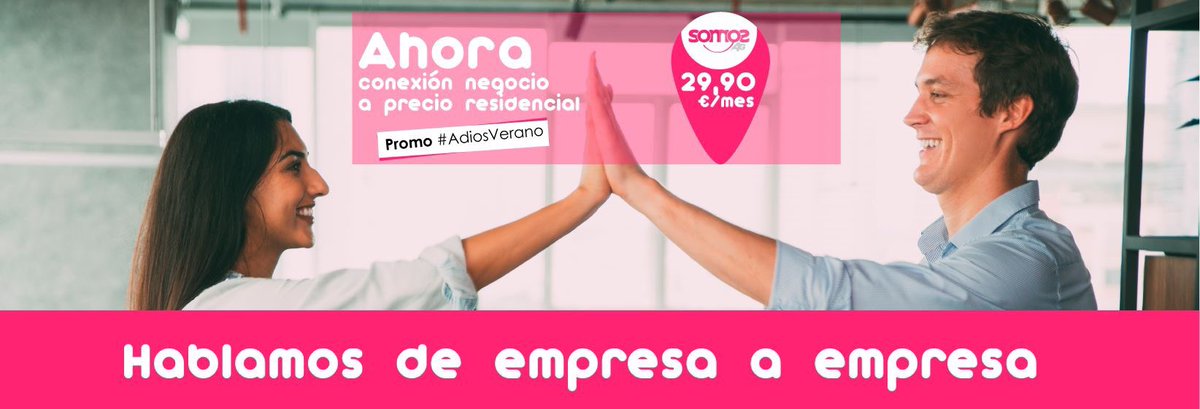 SomosMobile_'s tweet photo. ¿Eres empresa?
Esta oferta te interesa.
Ahora conexión negocio a precio residencial.
¿Mola, o no mola :D ?  #somosmobile
#AdiosVerano https://t.co/5a3SzjMDuW