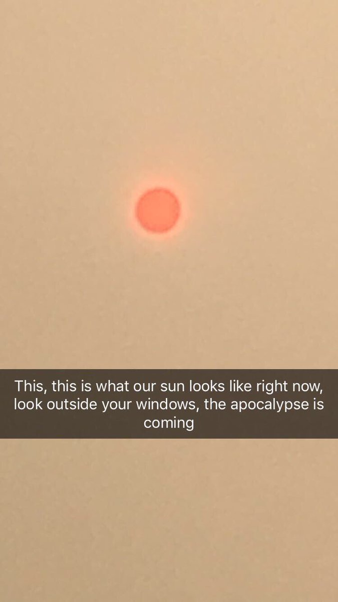 BillyRYTx's tweet photo. Today is the day we die, the apocalypse is coming. Lock your doors and remember to remove the head or destroy the brain #RedSun red sun https://t.co/C6Vx8QNMU0