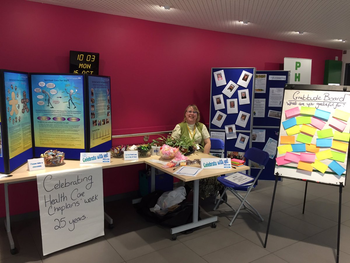 JuliePMartin's tweet photo. Our multi-faith chaplaincy team are hosting an awareness stand in @UHSFT reception - come and meet the team #oktoshare https://t.co/auBfmr5Gvw
