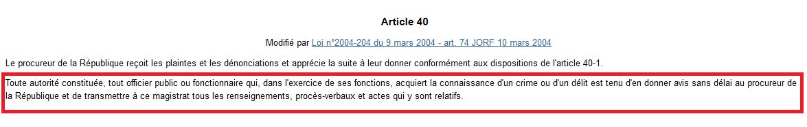 efoulon1's tweet image. NON Mr Bruno Le Maire, vous seriez hors la loi en refusant de dénoncer le harcèlement sexuel au travail
Art40 code pénal
#balancetonporc