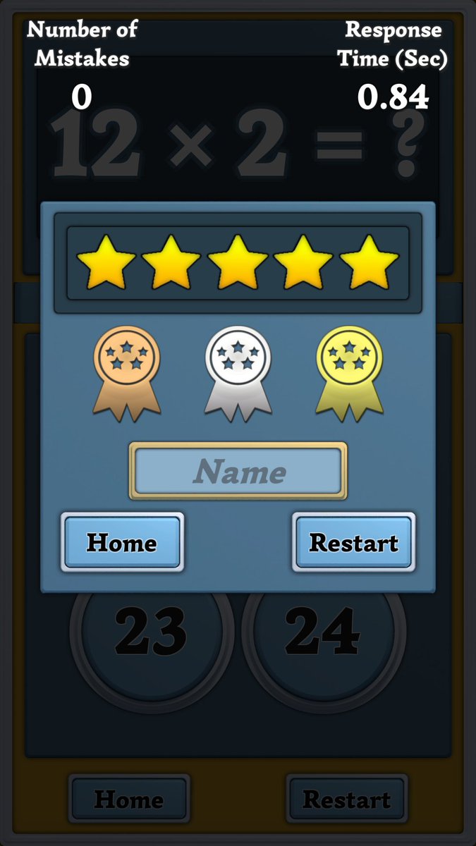 SmallNSmart1's tweet image. Along with the Stars and Medals, this new TimesPops has the ability to keep user name and response time on its new High-score board.