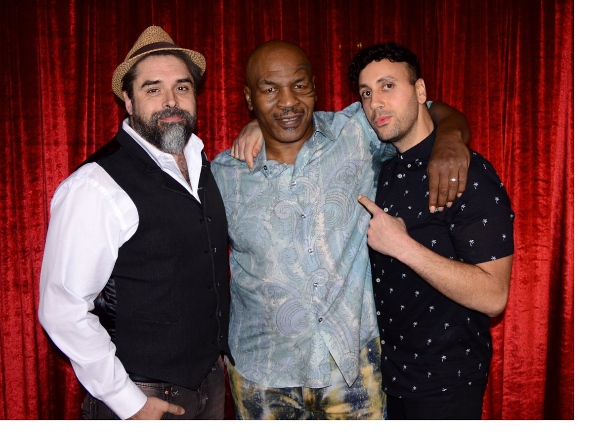 YasDCS's tweet photo. Crazy night with the Champ Iron Mike Tyson.  Not only one of the greatest fighters but one hell of a story teller. #GOAT #MikeTyson #CHAMP https://t.co/VpDpZF8LWn