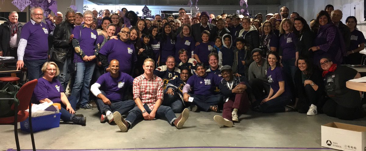 nenshi's tweet photo. Amazing to have so many #teamnenshi folks tonight to say thanks and execute #purpleblizzard! Thanks everyone! https://t.co/URE2gWichP