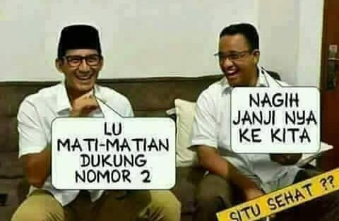 Fuad_luthfi07's tweet photo. Pasti kecebonger &amp; ahoker penista agama sudah mulai nagih2, yg milih nomor 3 ajj pada dokem baek ga banyak nagih #SelamatBekerjaAniesSandi https://t.co/JVEPtOotVN