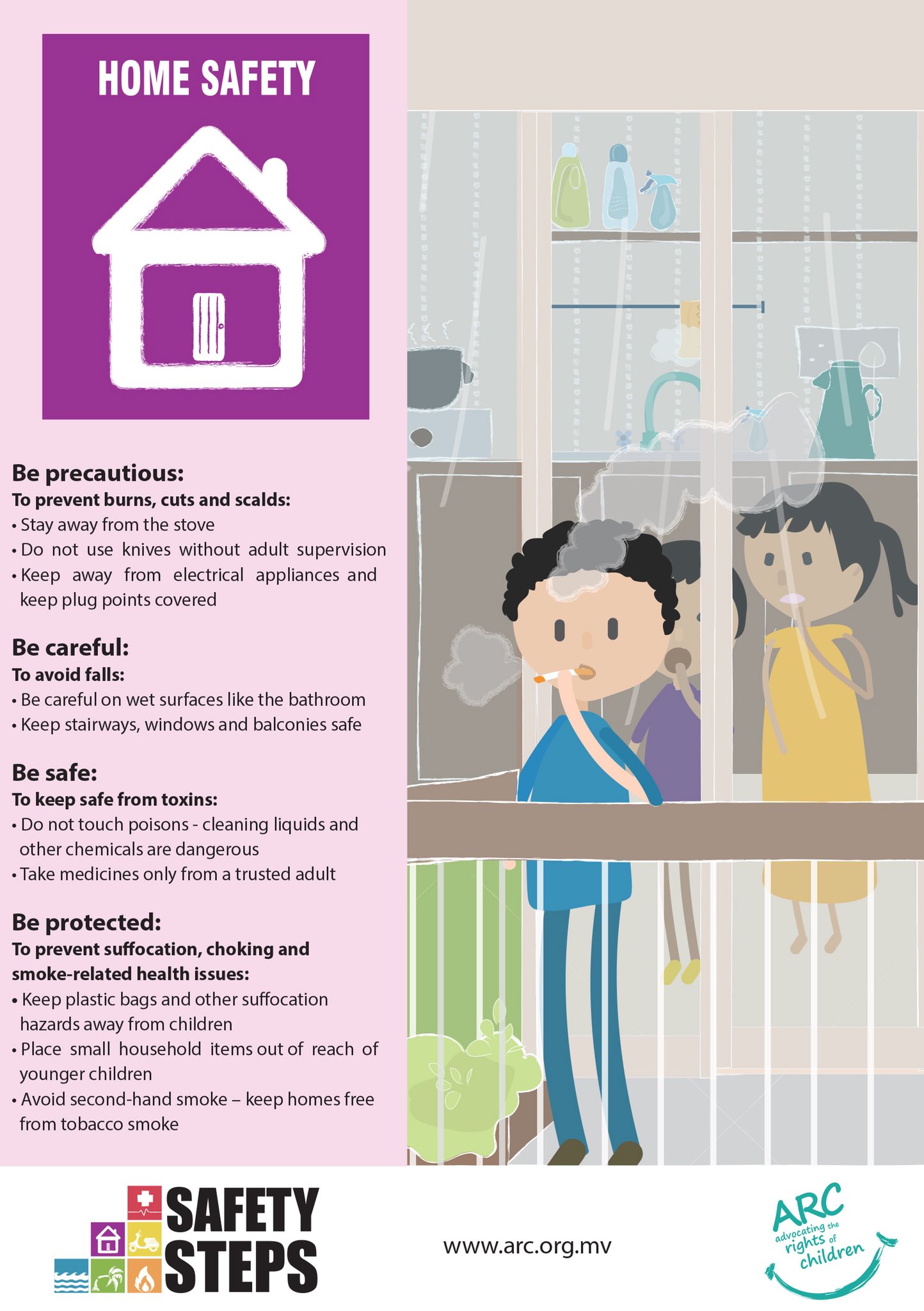 Safety precautions at home