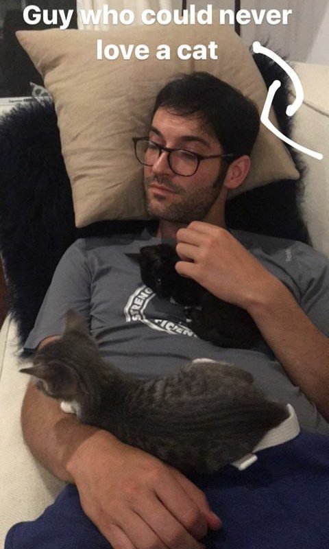 <a href="/GoodDoctorLinda/">Dr. Linda Martin</a> taking a pic  of me with her cats deciding I'm their new home.
