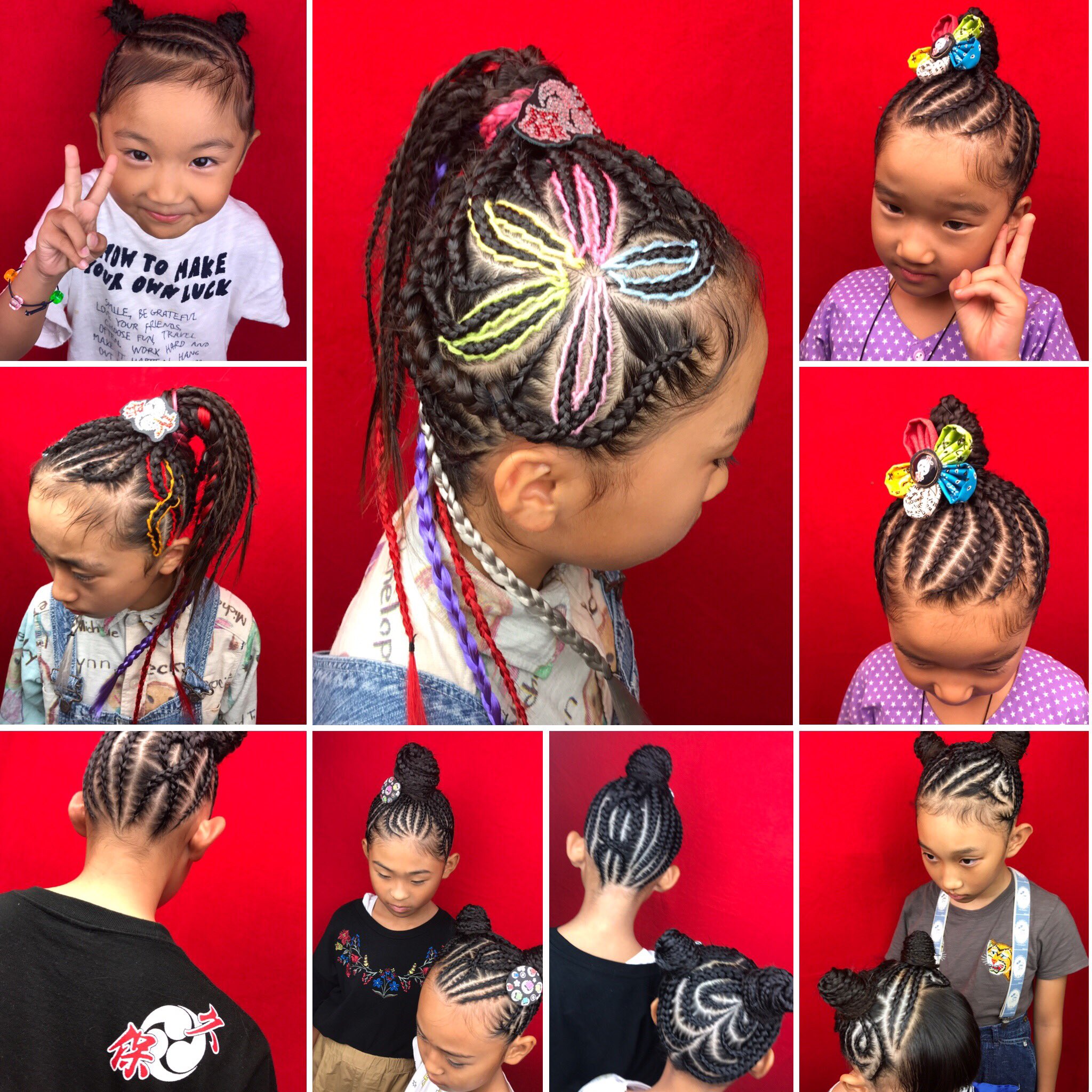 アンズグラッド だんじり編み込みヘア Girl S Kids Hair 美容師 ヘア 髪型 だんじり 編み込み コーンロウ 麻生郷 祭り 女子部 ヘアアレンジ ヘアセット アンズグラッド 美容室 ヘアサロン 貝塚市 久保町 岸和田市 泉州 T Co