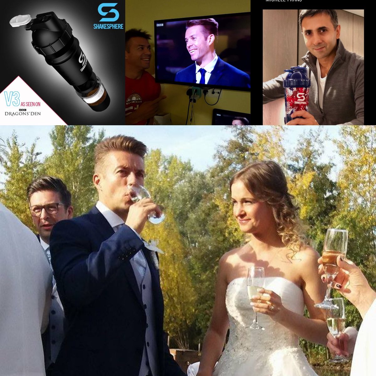 RickBeardsell's tweet photo. The world's best shaker bottle. ShakeSphere. #shakesphere #nocorners #married  #crazyweekend @ShakeSphereHQ @TejLalvani @DeborahMeaden https://t.co/ZcBd18MZRP