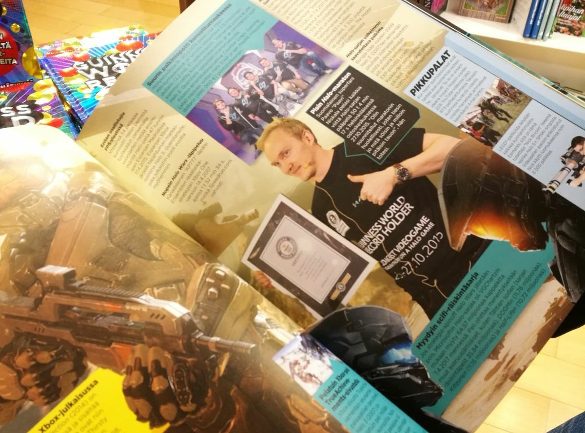 Paavi's tweet photo. It turns out that my Guinness world record is still there in this year's Gamer's edition, now with more Paavo! https://t.co/wFqrFDHM6v