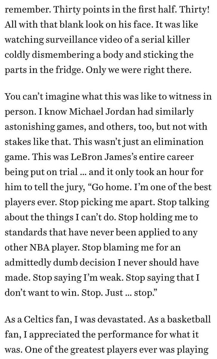 BruhReport's tweet photo. Here's an excerpt from a Bill Simmons article about watching this game live: https://t.co/Tq9JzxTAqo
