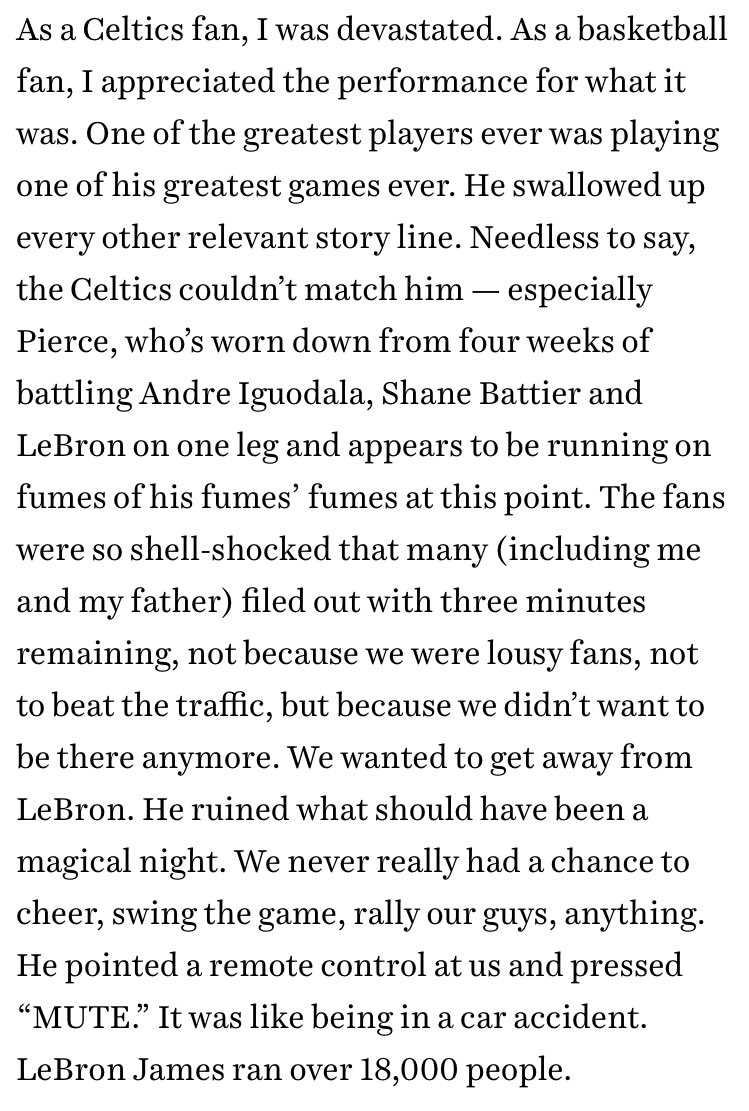 BruhReport's tweet photo. Here's an excerpt from a Bill Simmons article about watching this game live: https://t.co/Tq9JzxTAqo