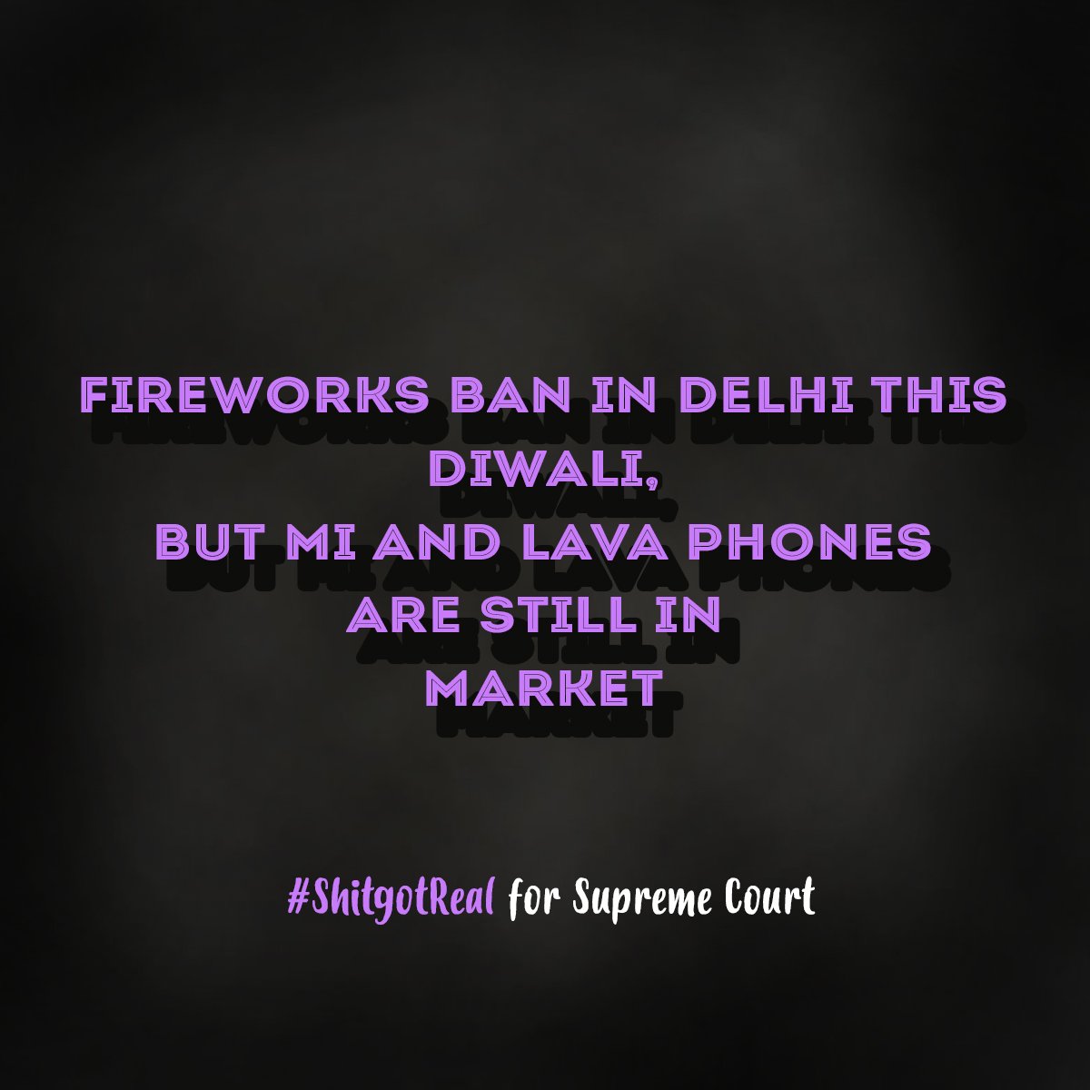 WE_Viral's tweet photo. Fireworks ban in Delhi- By Supreme Court
#DelhiRules #ReducePollution #ShitGotReal #SaveDelhi #SupremeCourt #LawandOrder https://t.co/rjnX5xS2jp