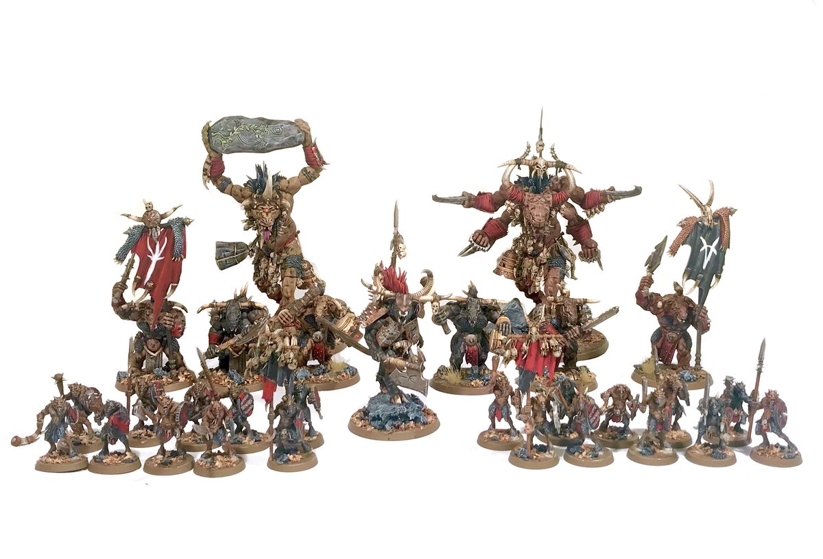 groje's tweet photo. Family picture of my Warherd for #miniaturemonday thanks a lot to @braveryone_  consulting for next army, will be StD, nothing sneaky 😂 #AoS https://t.co/u8gMt9Bxx8