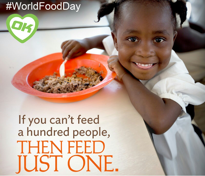 OkcashForCause's tweet photo. #ZeroHunger On World Food Day, we must promise ourselves to never waste food. Wishing you a warm &amp; Happy #WorldFoodDay from the @OKCashCrypto team! #WorldFoodDay2017 https://t.co/CkebnIN62c