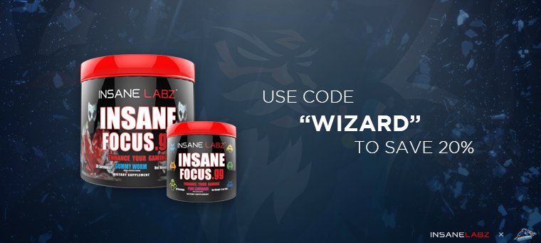 WizardEsportsGG's tweet photo. Focus up with @InsaneLabz Focus.GG! Use code "Wizard" for 20% off your purchase #WZRD #TeamInsaneLabz https://t.co/Obvx2K0mpi