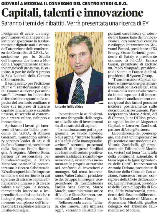 EY_Italy's tweet photo. 'Transformation capital. Finanza e #talento per innovare' il tema scelto per ed. 2017 #GlobalRestructuring in cui presenteremo ricerca #EY https://t.co/twvVpgHINB