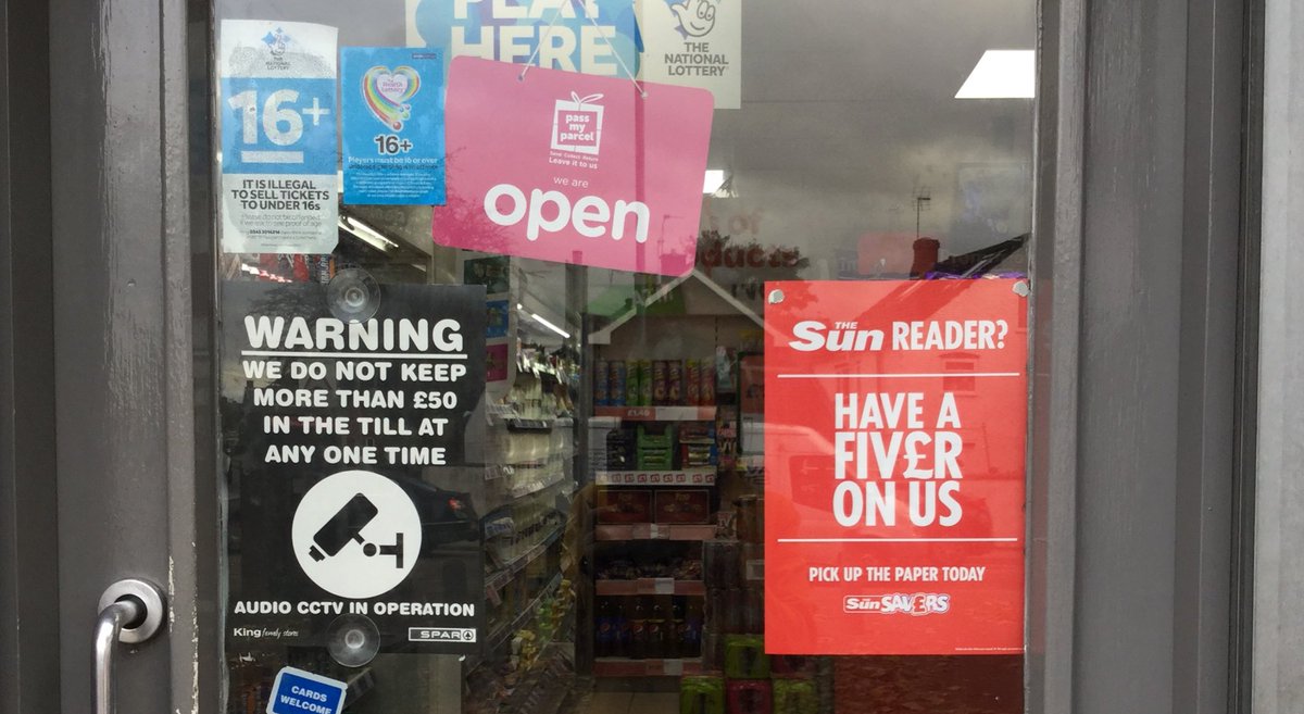 MollyT_NewsUK's tweet photo. @SPARintheUK are open and they are ready to sign their customers up to #SunSavers #FreeFiver 💰🎁🗞 https://t.co/jmQ5m1yIYd
