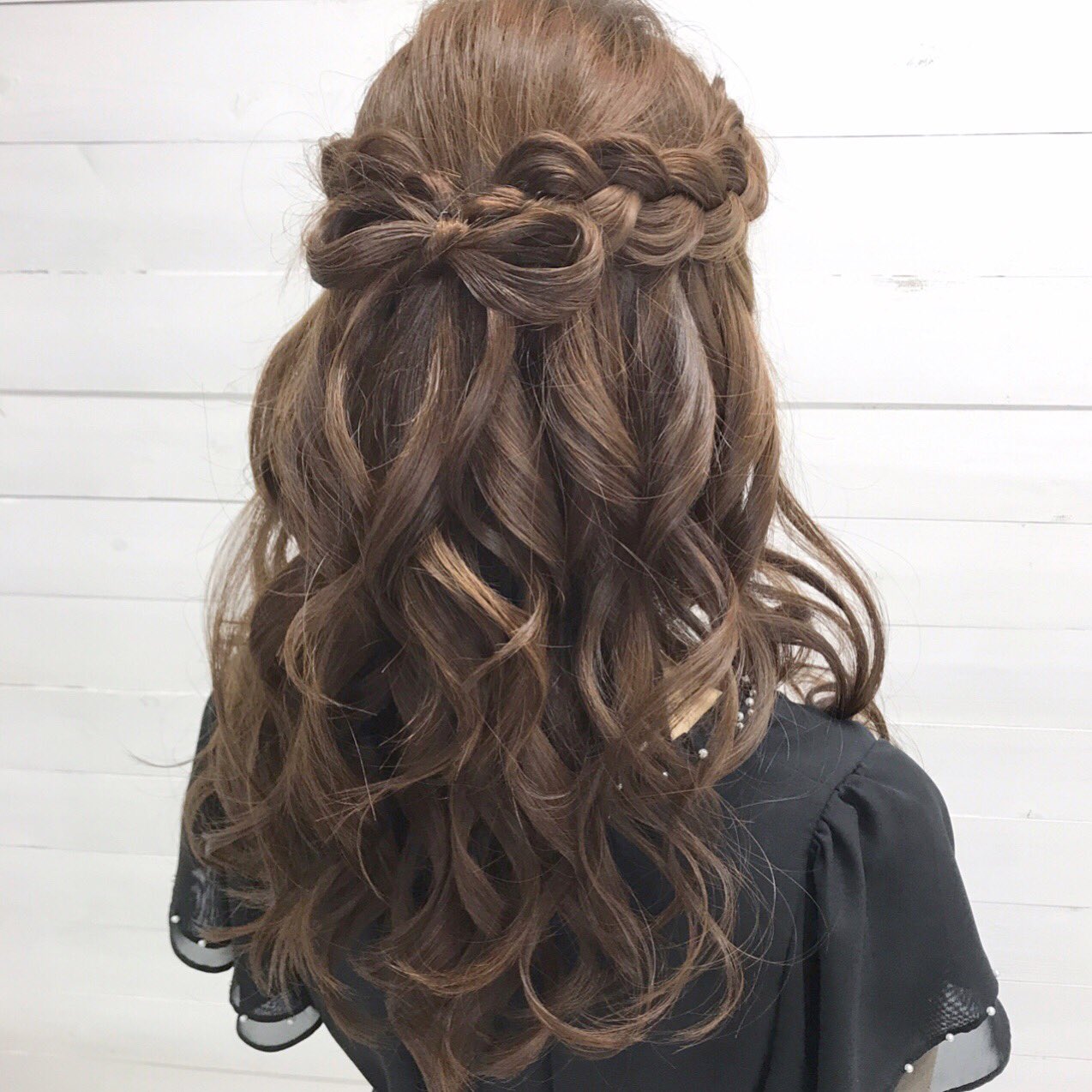ヘアセットサロン 栄 錦 グランディール 人気スタイル ハーフアップ グランディール 名古屋 栄 錦 ヘアセット ヘアアレンジ ヘアメイク ヘアメ リボン 編み込み セットサロン 結婚式ヘアセット 結婚式ヘアアレンジ 二次会ヘアセット