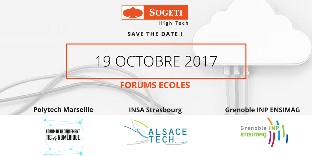 BerangereMARTZ's tweet photo. La Team @SogetiHighTech1 vous attend au @ForumTIC_Num, @AlsaceTech et @Ensimag le 19 octobre ! Des stages en pagaille partout en France ! https://t.co/Wa3NHgd9po