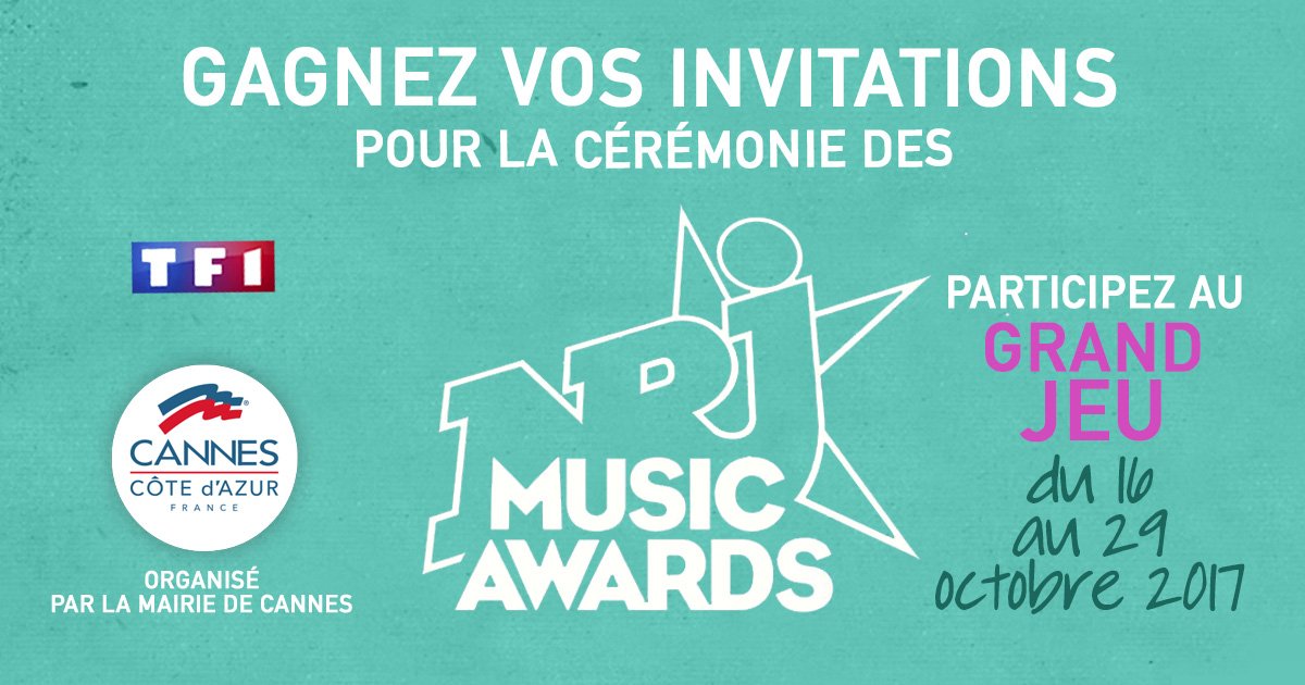 villecannes's tweet photo. Jeu #NRJMusicAwards 2017 sur #Twitter ➡️ Retweetez les tweets où figurent la mention "#MairiedeCannes_NMA" !
Info 👉 https://t.co/GF1szDyo6n https://t.co/5K7ZexaP8m