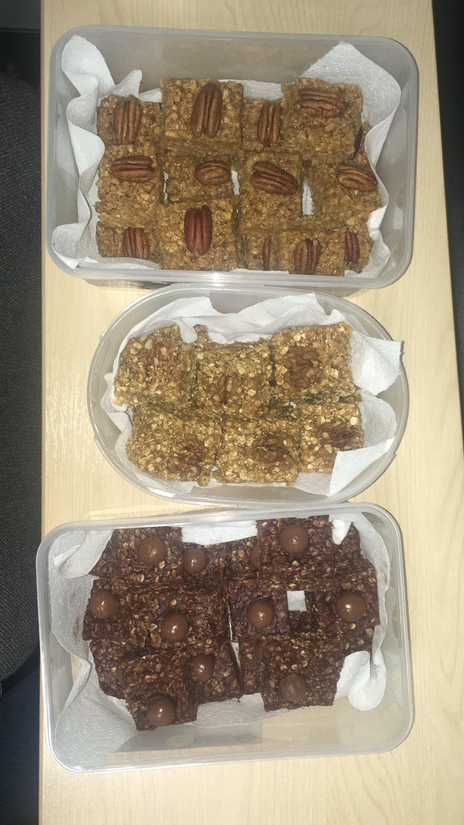 StephNeave's tweet photo. Last day of teaching Pilates for @CMet_Fitness today. Baked up some farewell flapjacks for my members 🙂 #cardiffmetsport #endofchapter 🙏🏼 https://t.co/9Gm5WkQnKG