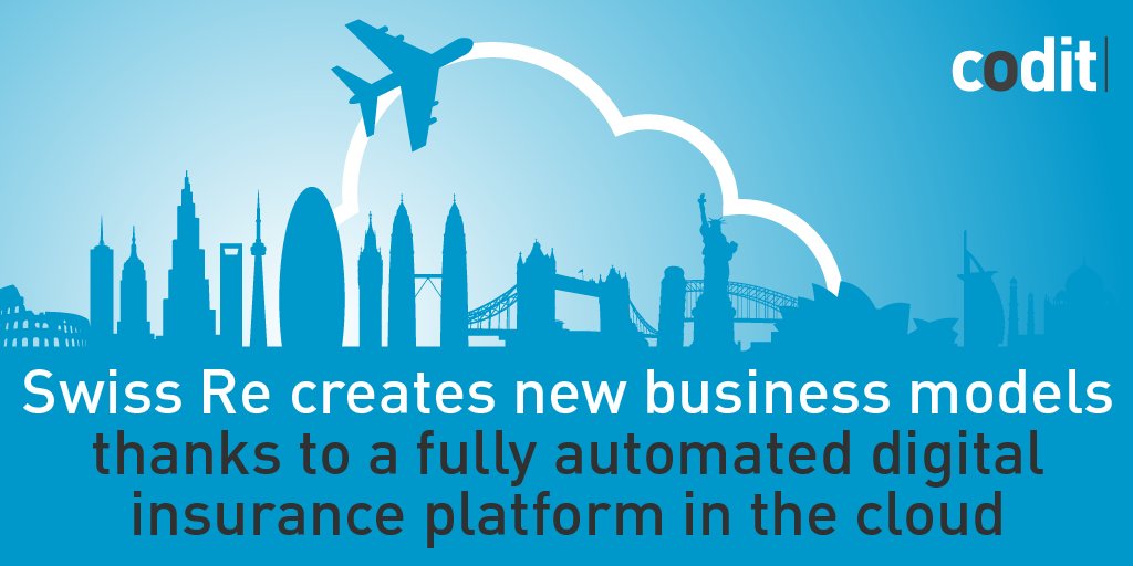 CoditCompany's tweet photo. 150-year old #reinsurance company @SwissRe uses @Microsoft @Azure to explore new business models. Read the story: https://t.co/yEltZ0rsn2 https://t.co/MRRYHeM6jO