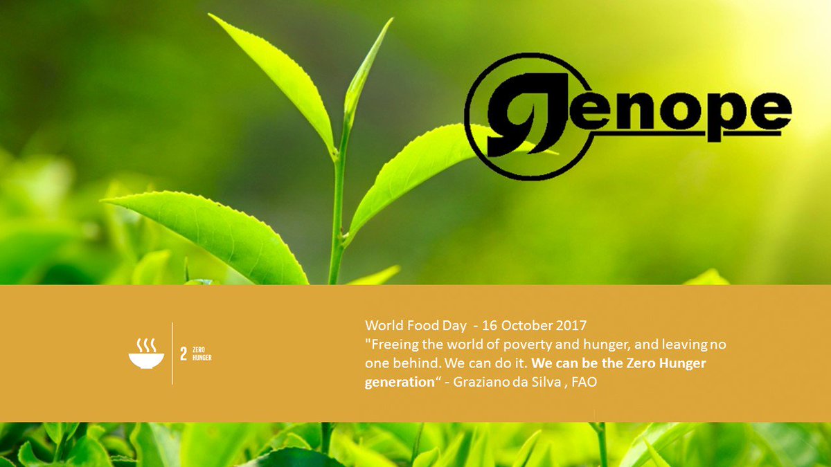genope_africa's tweet photo. #WorldFoodDay #WFS2017 "We can do it. We can be the Zero Hunger generation“ - @grazianodasilva, @FAO https://t.co/h6jFhTQgvj