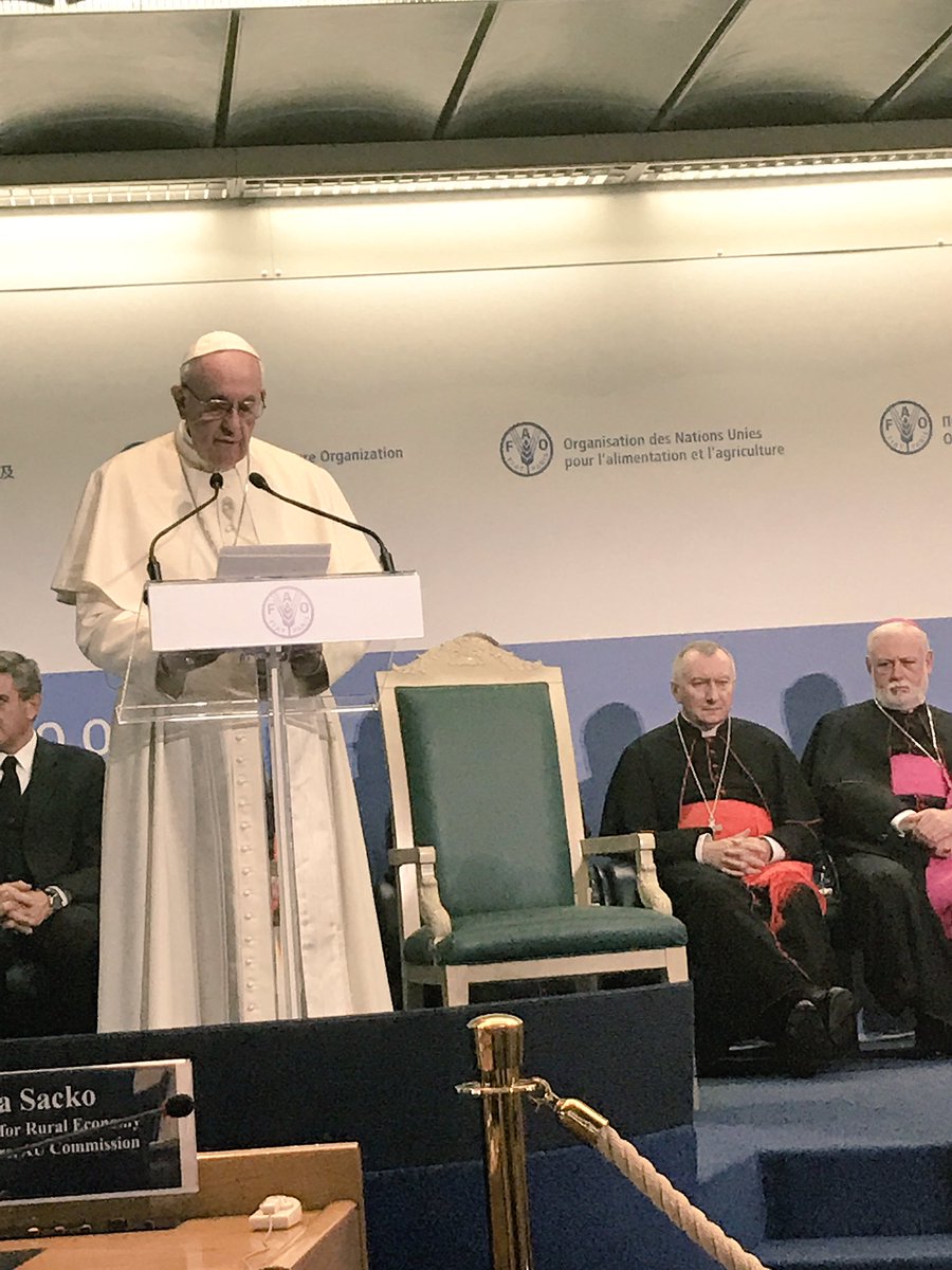 FAO Climate Change & Biodiversity (@faoclimate) on Twitter photo "The most tragic effects of #climatechange will fall on the poorest" says <a href="/Pontifex/">Pope Leo XIV</a> at #WFD2017 #migration "The most tragic effects of #climatechange will fall on the poorest" says <a href="/Pontifex/">Pope Leo XIV</a> at #WFD2017 #migration