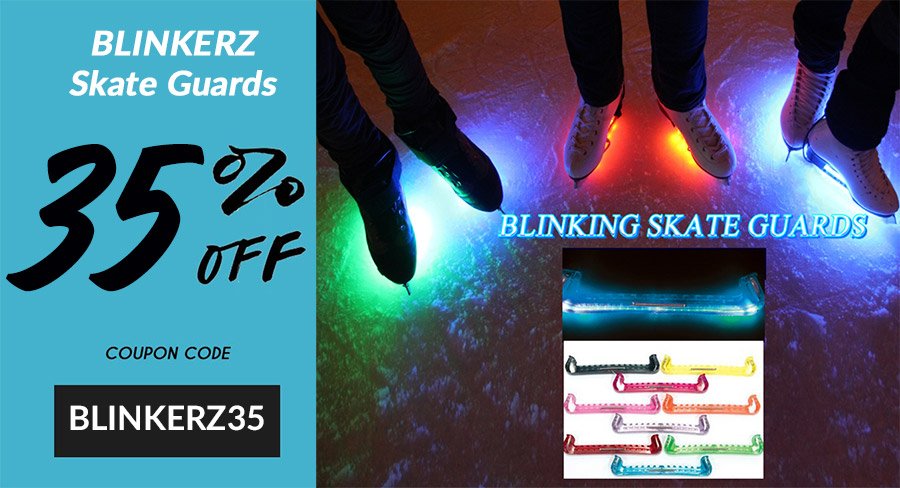 Sk8ts4Less's tweet photo. Blinkerz Skate Guards $18.99
Get 35% OFF
Coupon Code BLINKERZ35
Expires 10/20/17
https://t.co/vInBWiVN0o
#blinkerz #skate #guards #iceskates https://t.co/5O4Vay5F4i