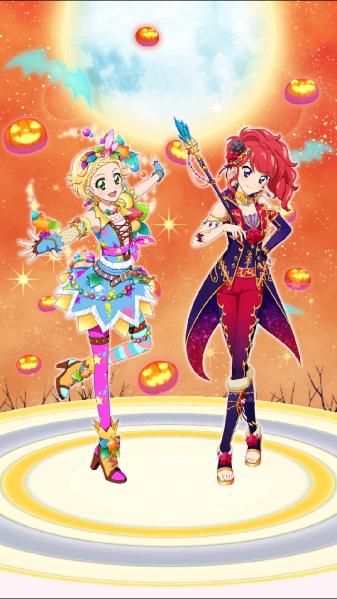 ✣アイカツ 両面ポスター♯♡ ドレス姿紅林珠璃&新条ひなき