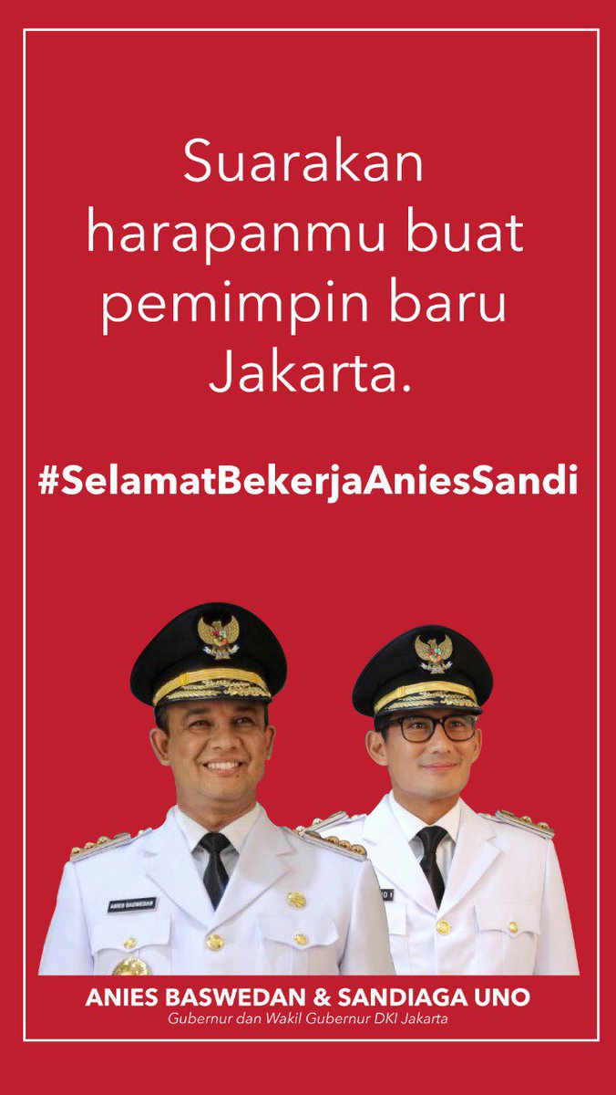 #selamatBekerjaAniesSandi