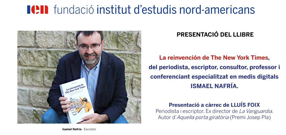 Mañana martes 17/10, a las 19.15, presentaré mi libro "La reinvención de The New York Times" en el IEN de Barcelona facebook.com/events/3543683…