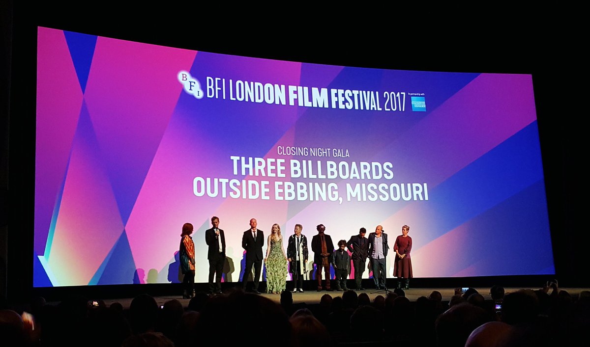 SaraICM1's tweet photo. That was one great night! #LFF #ThreeBillboardsOutsideEbbingMissouri truly is one of the best films of the year https://t.co/tOXaVGcbyc