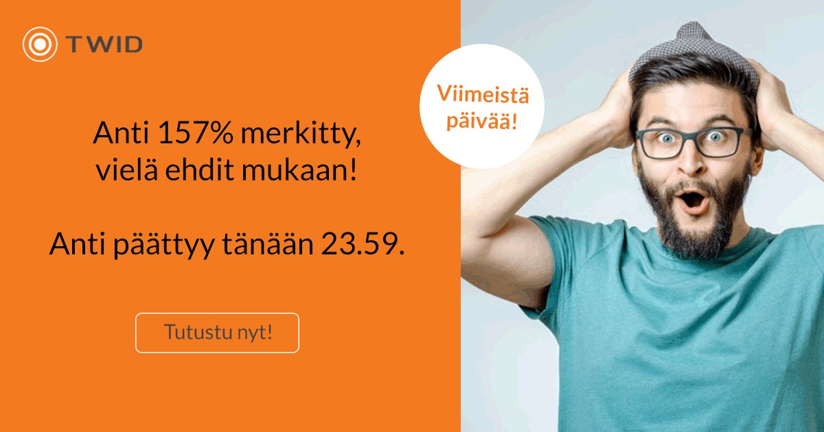twidcom's tweet photo. Digitaalinen koulutus huikeassa kasvussa. Tänään viimeinen mahdollisuus sijoittaa https://t.co/WBhjIVF7wv https://t.co/zarMBTy8HF