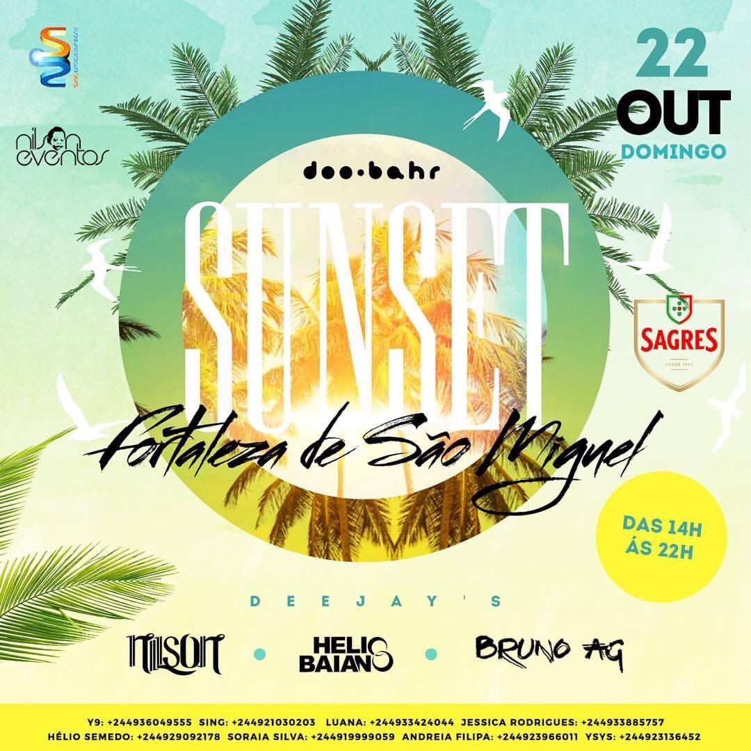 djnilsonrodrig1's tweet photo. 🌄Domingo • 22.10 • Sunset
⏱Das 14 às 22 horas 
🕌Fortaleza S. Miguel 
By: Doo Bahr • Sing Entertainment &amp; Nilson Eventos https://t.co/LUe2Cao2ag