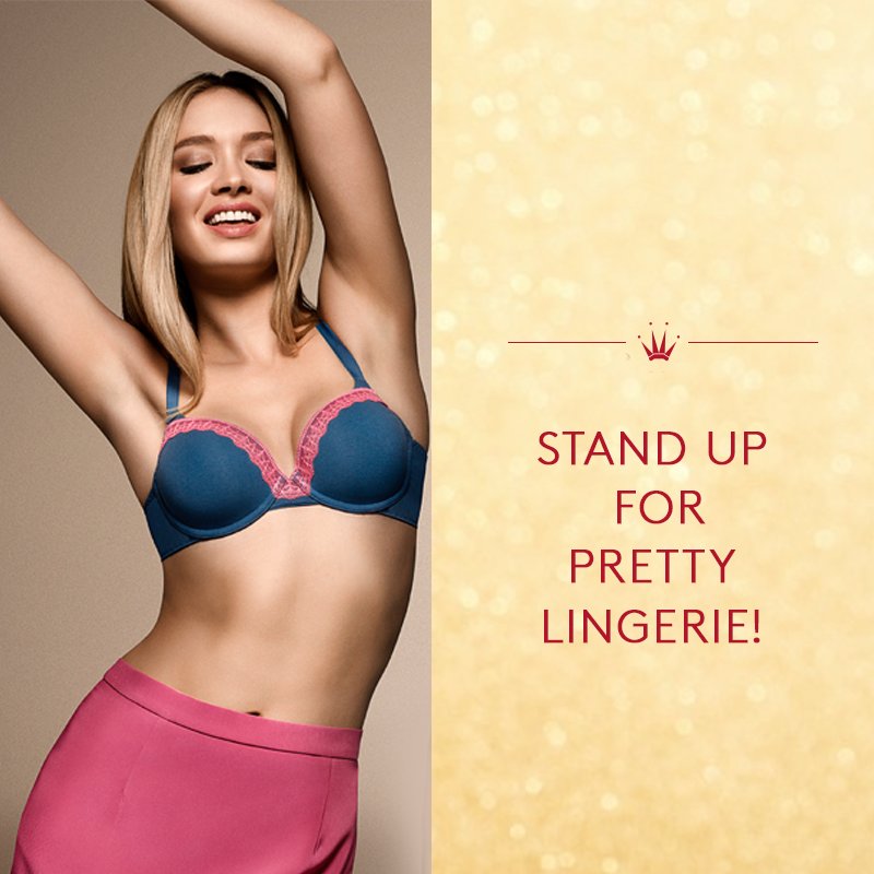 Triumph_India's tweet photo. Don’t let tight digging straps or poking underwires nudge you! #StandUpForFit and shop the right lingerie for the festive season! https://t.co/0dI3SLUM9M