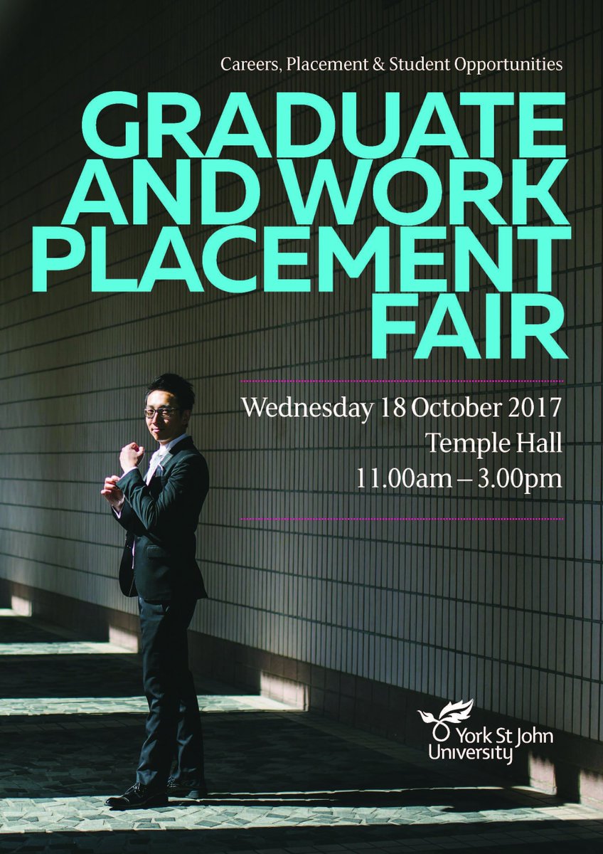 YSJBusiness's tweet photo. Don't miss the grad and work placement fair tomorrow! So many employers including Enterprise Rent a Car, the NFU and many more! #YSJFamily https://t.co/KL5Wq00iKS