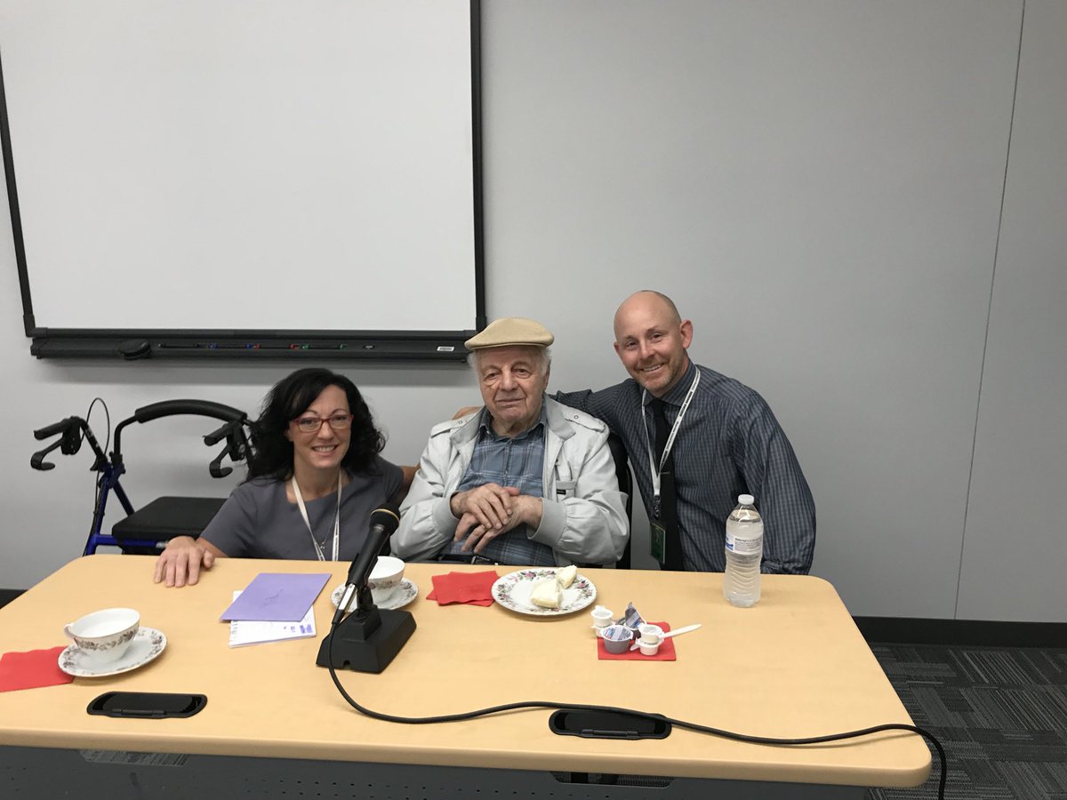 RHS_lib's tweet image. Such an honor to have Mr. Moshe Baran, Holocaust survivor, in our library today.  Mrs. Walsh organized his visit for our sophomores.
