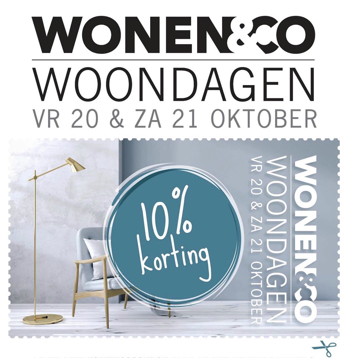 10% KORTING OP ALLES!
Tijdens de woondagen op vr. 20 &amp; za. 21 oktober ontvang je 10% korting op het GEHELE ASSORTIMENT van Lippe Wonen!
