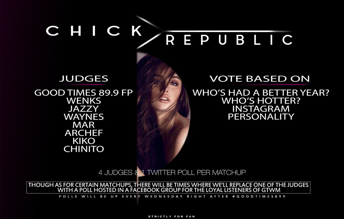 GTWMFanPage's tweet photo. Chick Republic as of 10.16.17 πΉ
.
.
.
#ChickRepublic #GoodTimes899 https://t.co/J27DbOd8GW