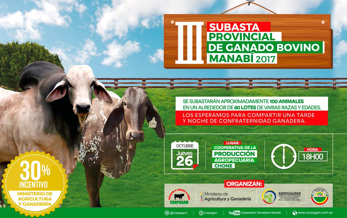 Les invitamos <a href="/GoberManabi/">Gᴏʙᴇʀɴᴀᴄɪᴏ́ɴ ᴅᴇ Mᴀɴᴀʙɪ́</a>  @ricardozampais <a href="/MinInteriorEc/">Ministerio del Interior Ecuador 🇪🇨</a> <a href="/AgrocalidadEC/">Agrocalidad</a> <a href="/Presidencia_Ec/">Presidencia Ecuador 🇪🇨</a> <a href="/AgriculturaEc/">Agricultura, Ganadería y Pesca Ecuador 🇪🇨</a> <a href="/ProponLE_Ec/">Colectivo</a> @MAGManabi @GadChone