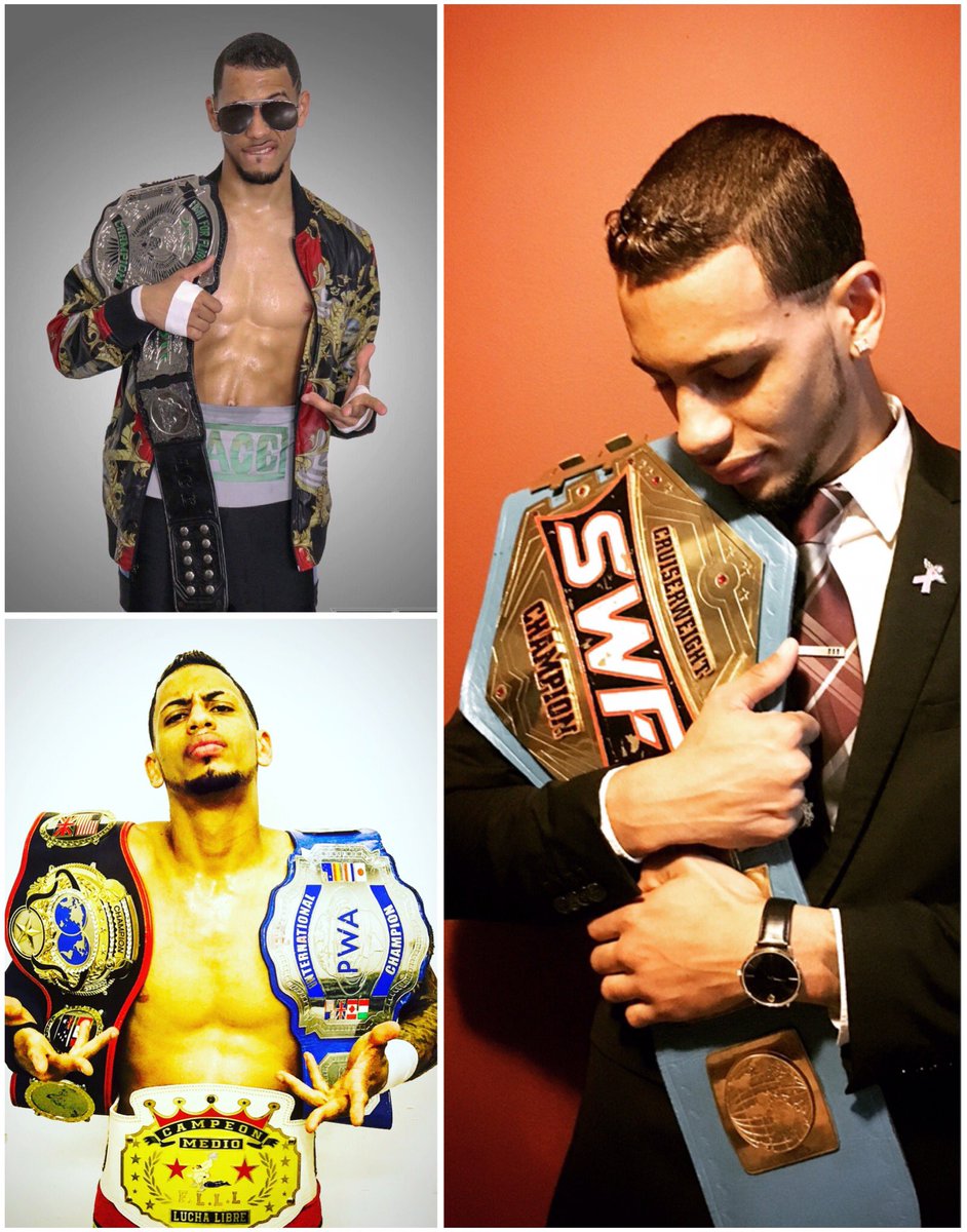 ACE Fight For Flight Champion 
PWA International Champion
LAW Dynamite Champion
FLLL Light Weight Champion
SWF Cruiserweight Champion #5