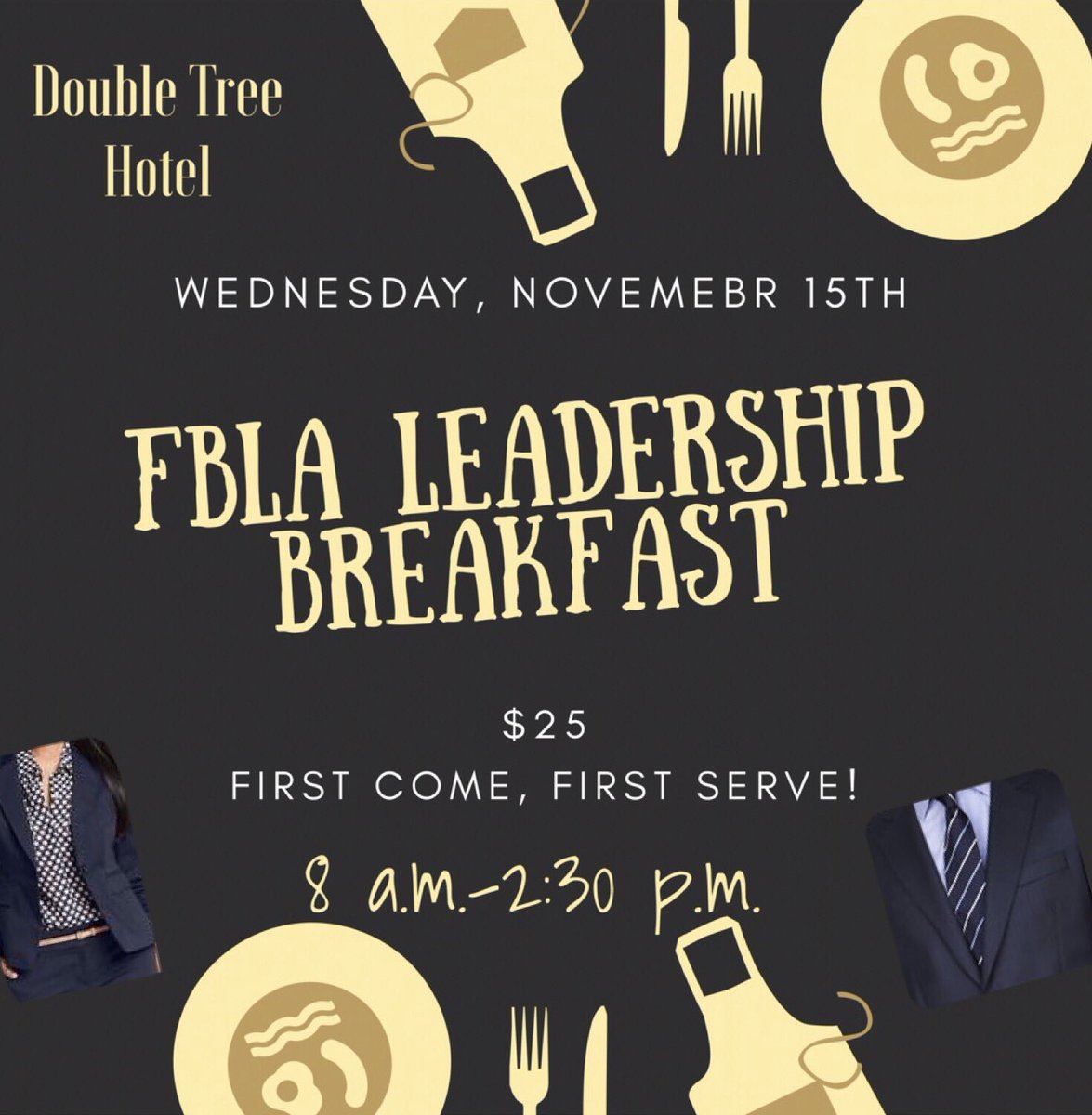 MaterFBLA's tweet photo. The FBLA Leadership Breakfast will be on Wednesday November 15th at the Double Tree Hotel. There are 30 spots open as of now and it is first come, first serve. Hope to see you all there! 💙 https://t.co/WyI14o31Lm