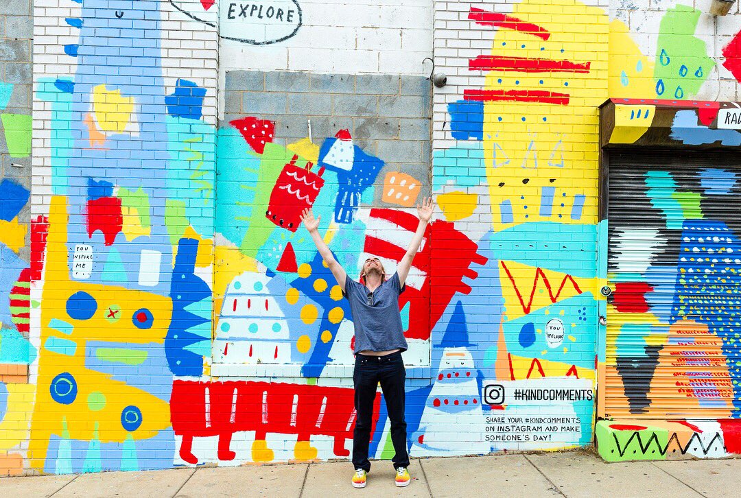 FamousDC's tweet photo. Check out the #KindComments mural by @dallasclayton - unveiled at Union Market last week! Just one more way to share the #PositivityPromise https://t.co/TQD3JsFdiQ
