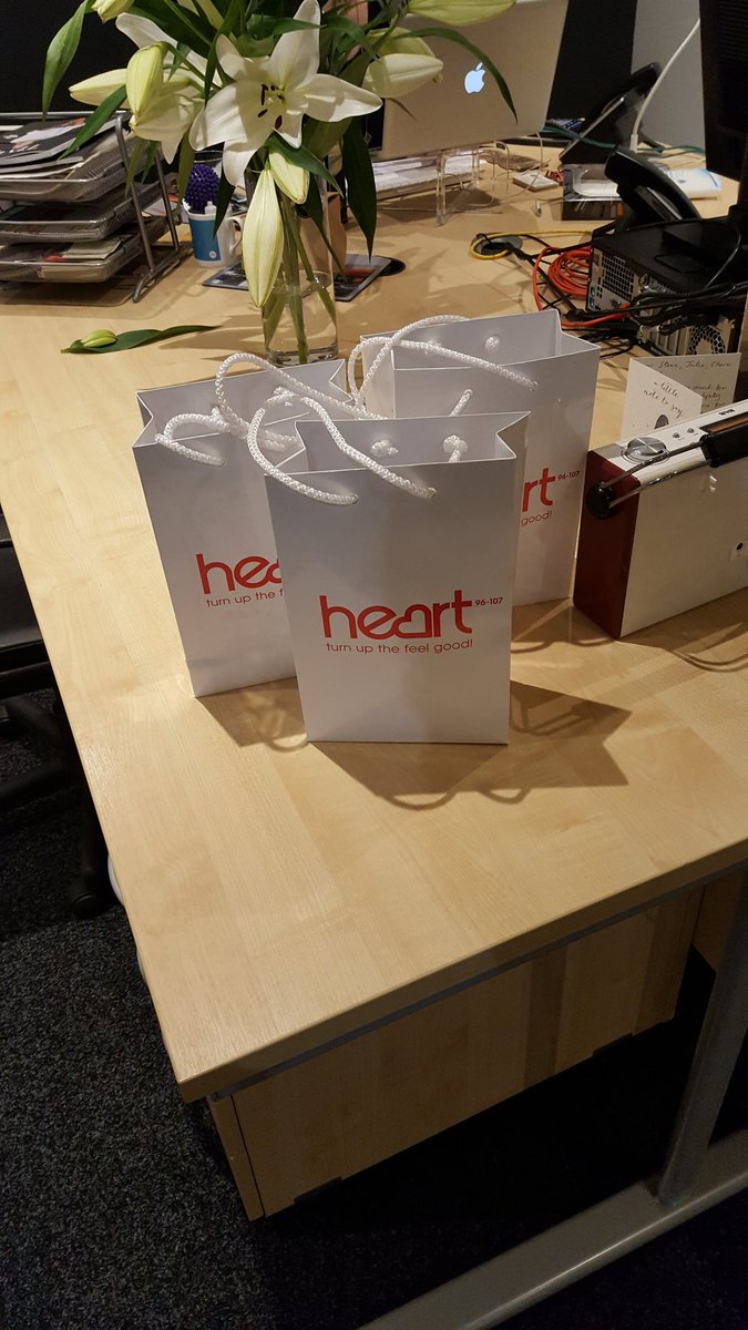 Lovely having a visit from the Heart ladies and Andy, especially when they bring gifts! <a href="/SD_Advertising/">SDAdvertising</a> <a href="/VictoriaRought/">Victoria Lynch</a> <a href="/heartnortheast/">Heart North East</a>