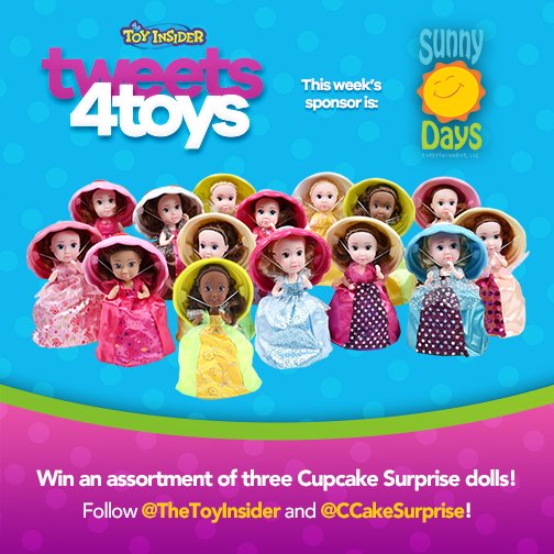 TheToyInsider's tweet photo. RT &amp; Follow @CCakeSurprise to enter to #win THREE #CupcakeSurprise dolls! #tweets4toys #giveaway https://t.co/y9Rg1yLYGa