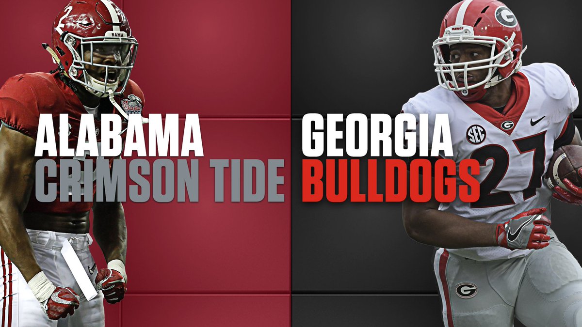 No. 1 Alabama
No. 3 Georgia 

The only 7️⃣-0️⃣ teams in the nation.