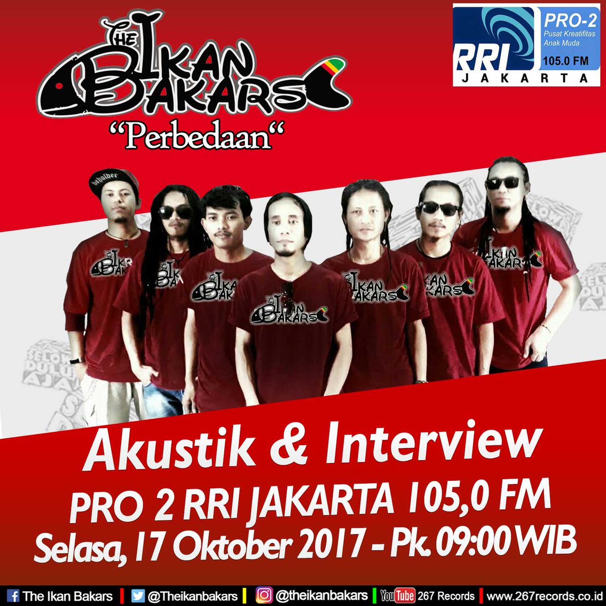 Theikanbakars's tweet photo. halo bro and sis, Selasa pagi 17 Okt, pk 09.00 WIB staytune on @Pro2Jak yaa kita interview &amp; akustikan.. masuuaakk #Pro2RRI #ReggaeHipHop https://t.co/AJQ0PbKkLj